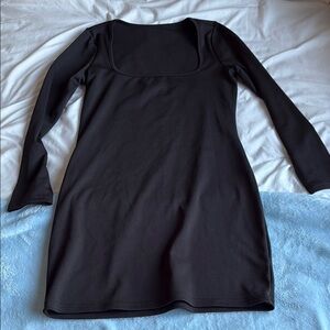 Elegant Black Long Sleeve Dress